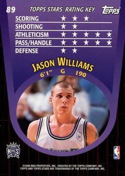 2000-01 Topps Stars #89 Jason Williams Back