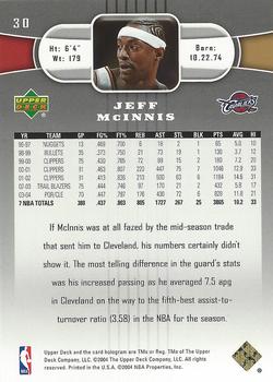 2004-05 Upper Deck - UD Exclusives #30 Jeff McInnis Back