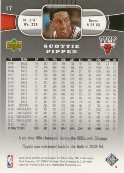 2004-05 Upper Deck - UD Immaculate #17 Scottie Pippen Back