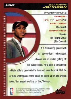 2000-01 Topps Tipoff #130 DerMarr Johnson Back