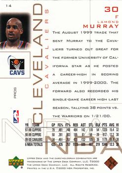 2000-01 Upper Deck Pros & Prospects #14 Lamond Murray Back