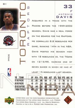 2000-01 Upper Deck Pros & Prospects #81 Antonio Davis Back