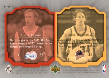 2004-05 Upper Deck All-Star Lineup - Prominent Futures #PF-KD Chris Kaman / Mike Dunleavy Jr. Back