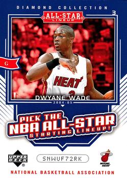 2004-05 Upper Deck All-Star Lineup - Pick the NBA All-Star Starting Lineup! #AS15 Dwyane Wade Front