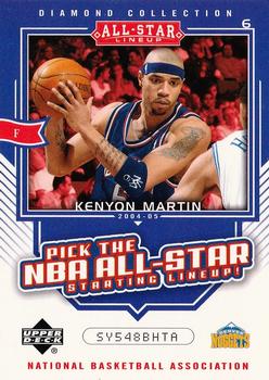 2004-05 Upper Deck All-Star Lineup - Pick the NBA All-Star Starting Lineup! #AS17 Kenyon Martin Front