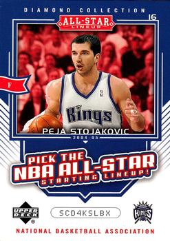 2004-05 Upper Deck All-Star Lineup - Pick the NBA All-Star Starting Lineup! #AS32 Peja Stojakovic Front