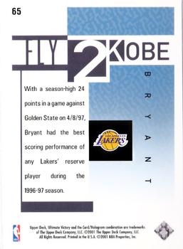 2000-01 Upper Deck Ultimate Victory #65 Kobe Bryant Back