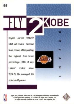 2000-01 Upper Deck Ultimate Victory #66 Kobe Bryant Back