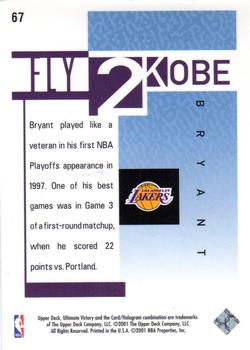 2000-01 Upper Deck Ultimate Victory #67 Kobe Bryant Back