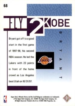 2000-01 Upper Deck Ultimate Victory #68 Kobe Bryant Back