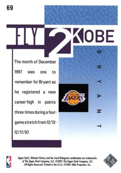 2000-01 Upper Deck Ultimate Victory #69 Kobe Bryant Back