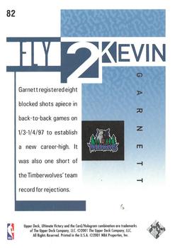 2000-01 Upper Deck Ultimate Victory #82 Kevin Garnett Back