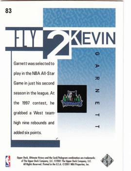 2000-01 Upper Deck Ultimate Victory #83 Kevin Garnett Back