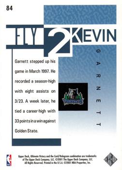 2000-01 Upper Deck Ultimate Victory #84 Kevin Garnett Back