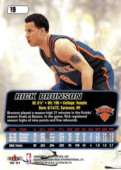 2000-01 Ultra #19 Rick Brunson Back
