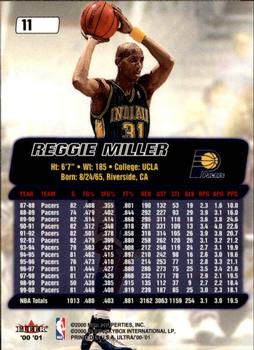 2000-01 Ultra #11 Reggie Miller Back