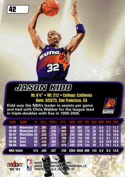 2000-01 Ultra #42 Jason Kidd Back