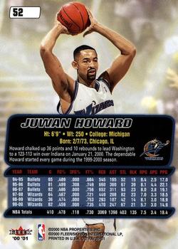 2000-01 Ultra #52 Juwan Howard Back