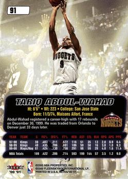 2000-01 Ultra #91 Tariq Abdul-Wahad Back