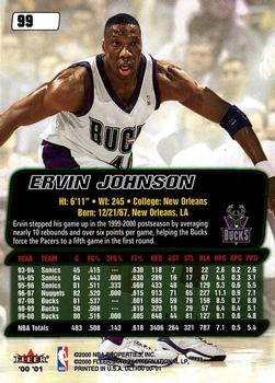 2000-01 Ultra #99 Ervin Johnson Back