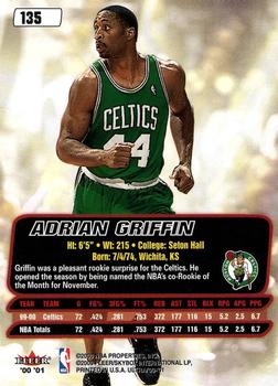 2000-01 Ultra #135 Adrian Griffin Back