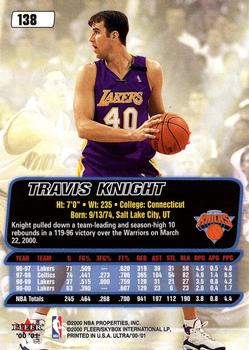 2000-01 Ultra #138 Travis Knight Back