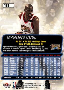 2000-01 Ultra #186 Tyrone Hill Back