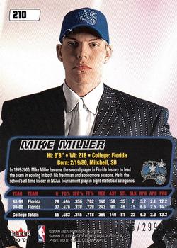 2000-01 Ultra #210 Mike Miller Back
