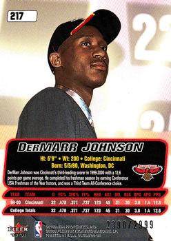 2000-01 Ultra #217 DerMarr Johnson Back
