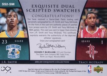 2004-05 Upper Deck Exquisite Collection - Dual Scripted Swatches #SS2-SM J.R. Smith / Tracy McGrady Back