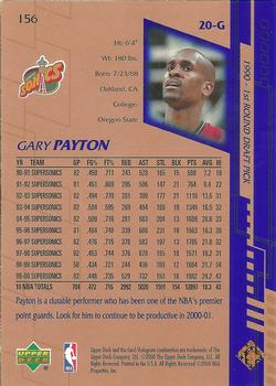 2000-01 Upper Deck #156 Gary Payton Back