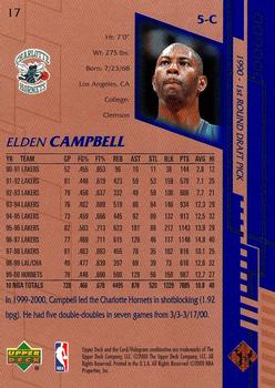 2000-01 Upper Deck #17 Elden Campbell Back