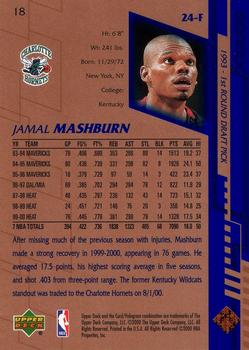 2000-01 Upper Deck #18 Jamal Mashburn Back