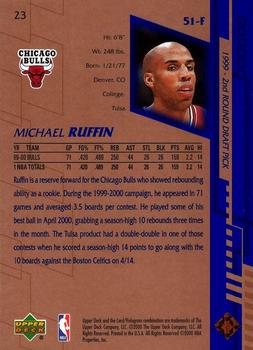2000-01 Upper Deck #23 Michael Ruffin Back