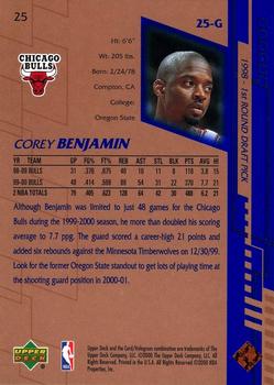 2000-01 Upper Deck #25 Corey Benjamin Back