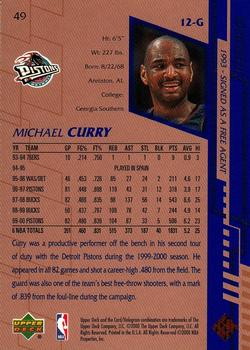 2000-01 Upper Deck #49 Michael Curry Back