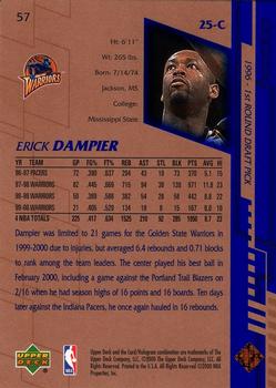 2000-01 Upper Deck #57 Erick Dampier Back