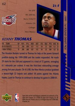 2000-01 Upper Deck #62 Kenny Thomas Back