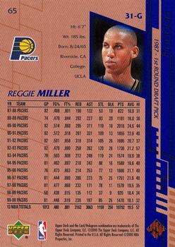 2000-01 Upper Deck #65 Reggie Miller Back