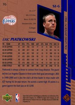 2000-01 Upper Deck #76 Eric Piatkowski Back