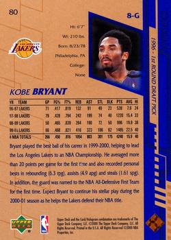 2000-01 Upper Deck #80 Kobe Bryant Back