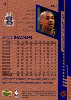 2000-01 Upper Deck #94 Scott Williams Back