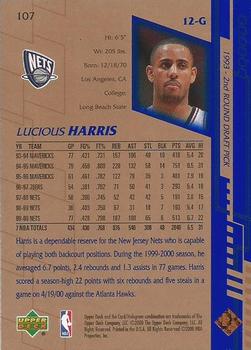 2000-01 Upper Deck #107 Lucious Harris Back