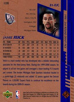2000-01 Upper Deck #108 Jamie Feick Back