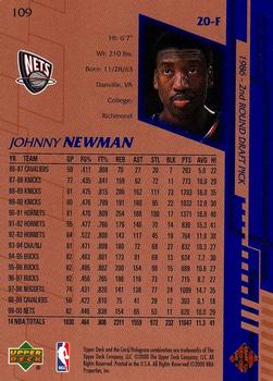 2000-01 Upper Deck #109 Johnny Newman Back