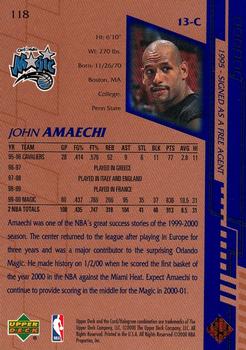 2000-01 Upper Deck #118 John Amaechi Back
