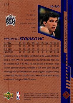 2000-01 Upper Deck #147 Predrag Stojakovic Back