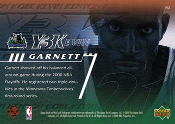 2000-01 Upper Deck #192 Kevin Garnett Back