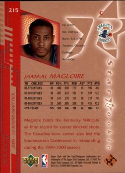 2000-01 Upper Deck #215 Jamaal Magloire Back