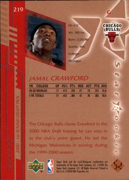 2000-01 Upper Deck #219 Jamal Crawford Back